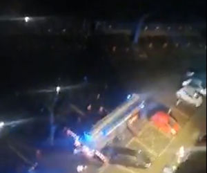 Pożar w wieżowcu w Warszawie