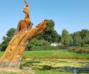 Park Kępa Potocka z nowymi rzeźbami