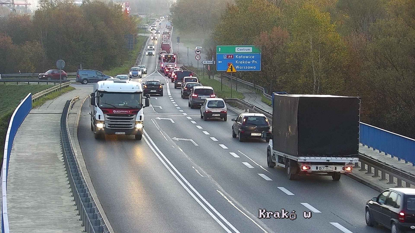 Potrącenie pieszego na autostradzie A4