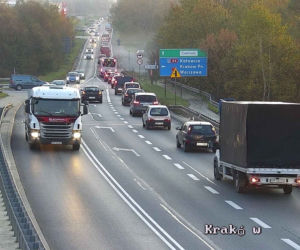 Potrącenie pieszego na autostradzie A4