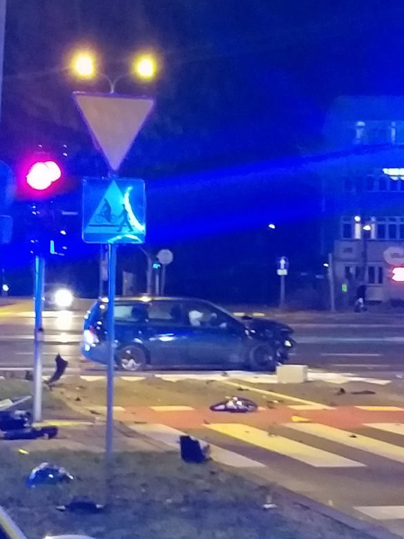 Wypadek radiowozu w Poznaniu