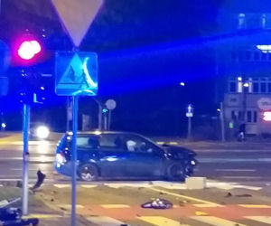 Wypadek radiowozu w Poznaniu