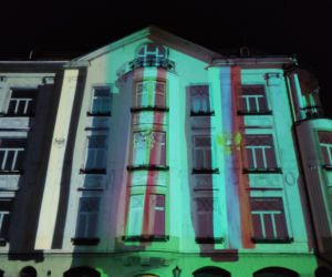 Historia Tarnowa opowiedziana światłem - mapping 3D na Placu Kazimierza