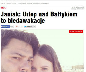 Janiak będzie się procesował z tabloidem o bieda-wakacje nad morzem