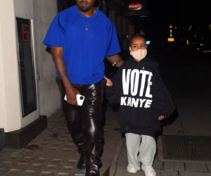 Kanye West i North West w bluzie wyborczej taty