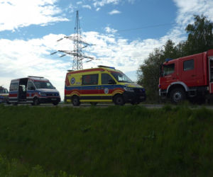 Poważny wypadek na obwodnicy Szczurowej. Zderzyły się dwie ciężarówki