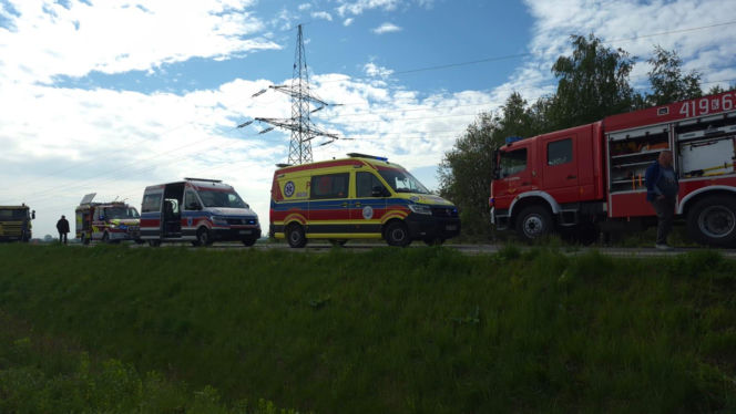 Poważny wypadek na obwodnicy Szczurowej. Zderzyły się dwie ciężarówki