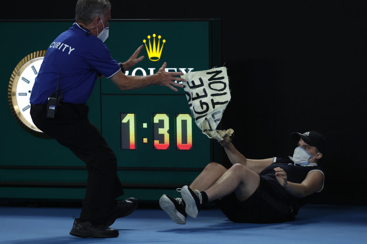 Protestujący przerwał finał Australian Open