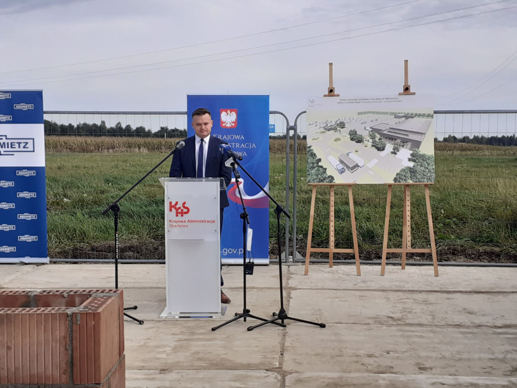 Uroczystość wmurowania kamienia węgielnego pod budowę Oddziału Celnego w Przemyślu 