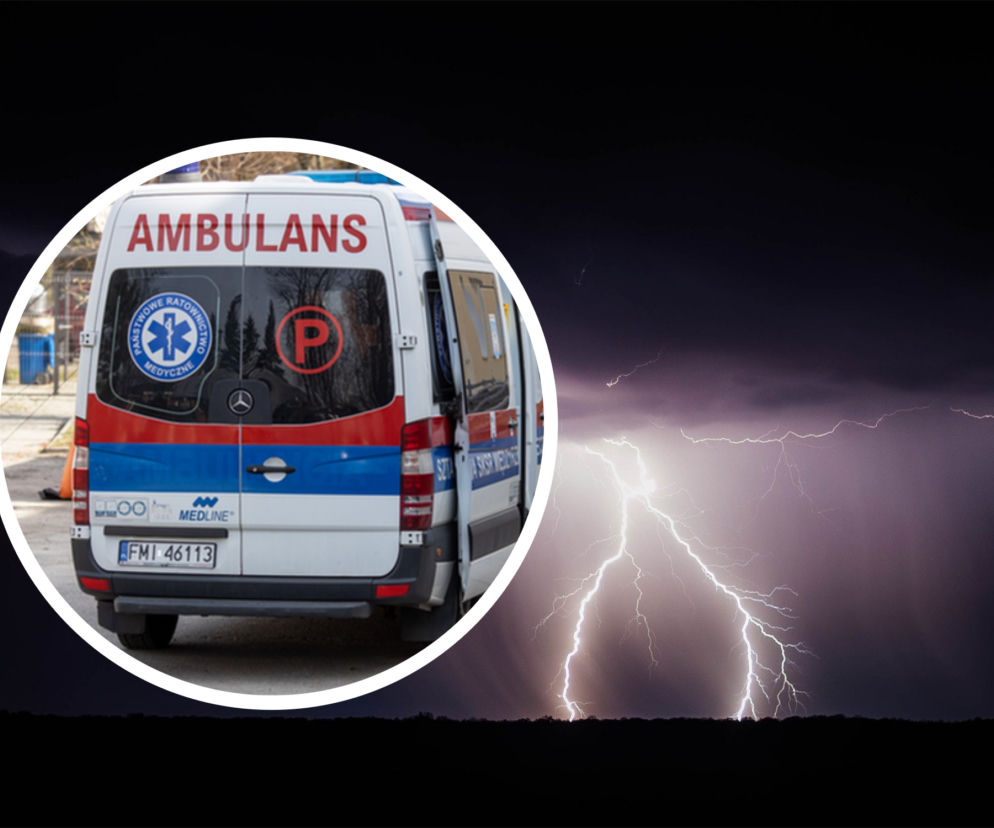 Sułków: Ojciec i jego 8-letni syn porażeni piorunem. Oboje trafili do szpitala