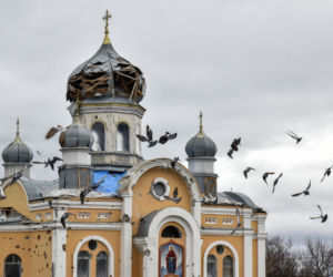 Wojna na Ukrainie. Zniszczona cerkiew w powiecie żytomierskim 