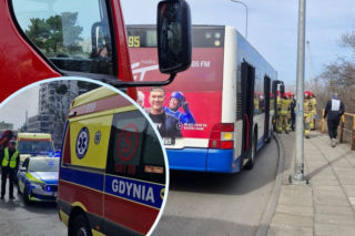 Pięć osób poszkodowanych w poważnym wypadku w Gdyni. Autobus zderzył się z dwoma autami