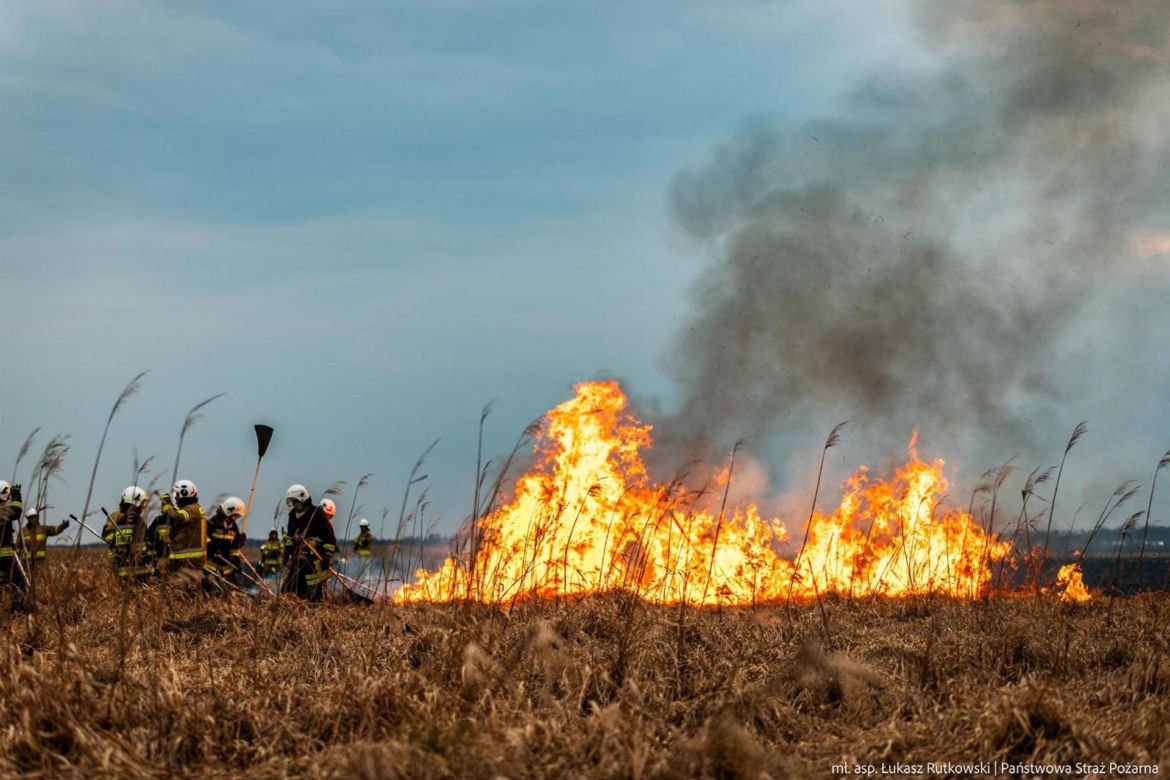 Pożar w Biebrzańskim Parku Narodowym