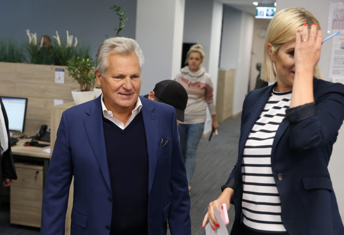 Aleksander Kwaśniewski w redakcji Super Expressu