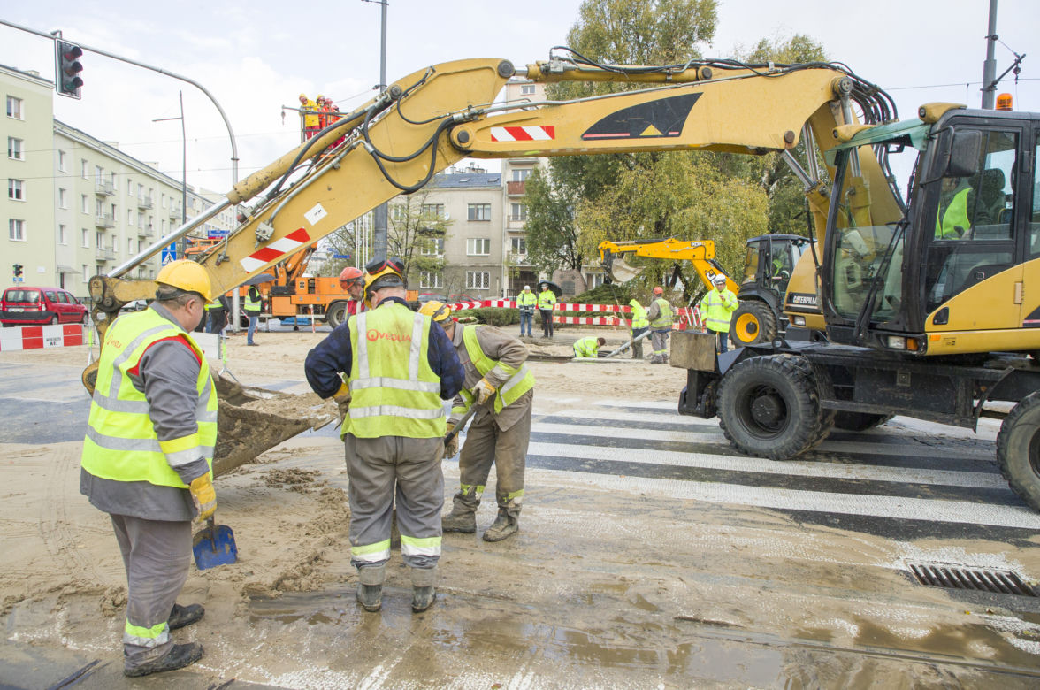 Awaria wodociągów w alei Waszyngtona