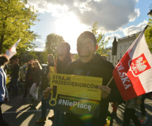 Protest przedsiębiorców pod kancelarią premiera