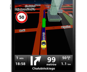 Mapa do nawigacji GPS na iPhone