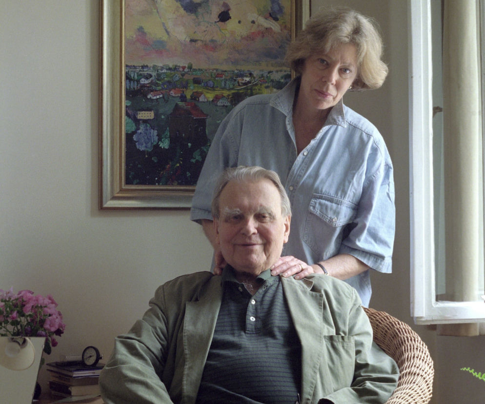 Czesław Miłosz z drugą żoną Carol Thigpen. fot. D. Węgiel/FOTO­NOVA/EN