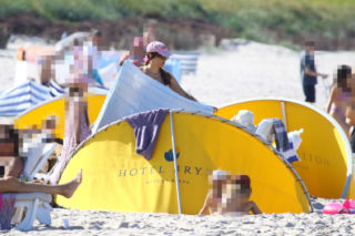 Anna Czartoryska-Niemczycka na plaży