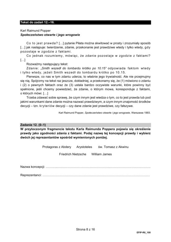 Matura 2021: filozofia. Arkusze CKE 