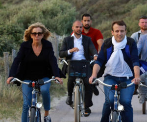 Emmanuel Macron z żoną Brigitte Macron