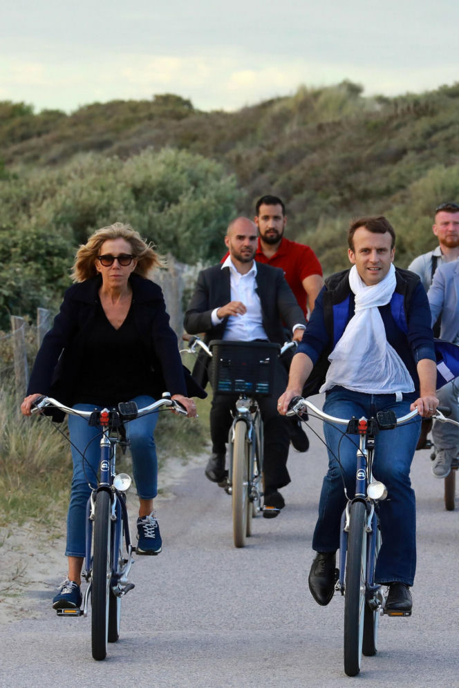 Emmanuel Macron z żoną Brigitte Macron