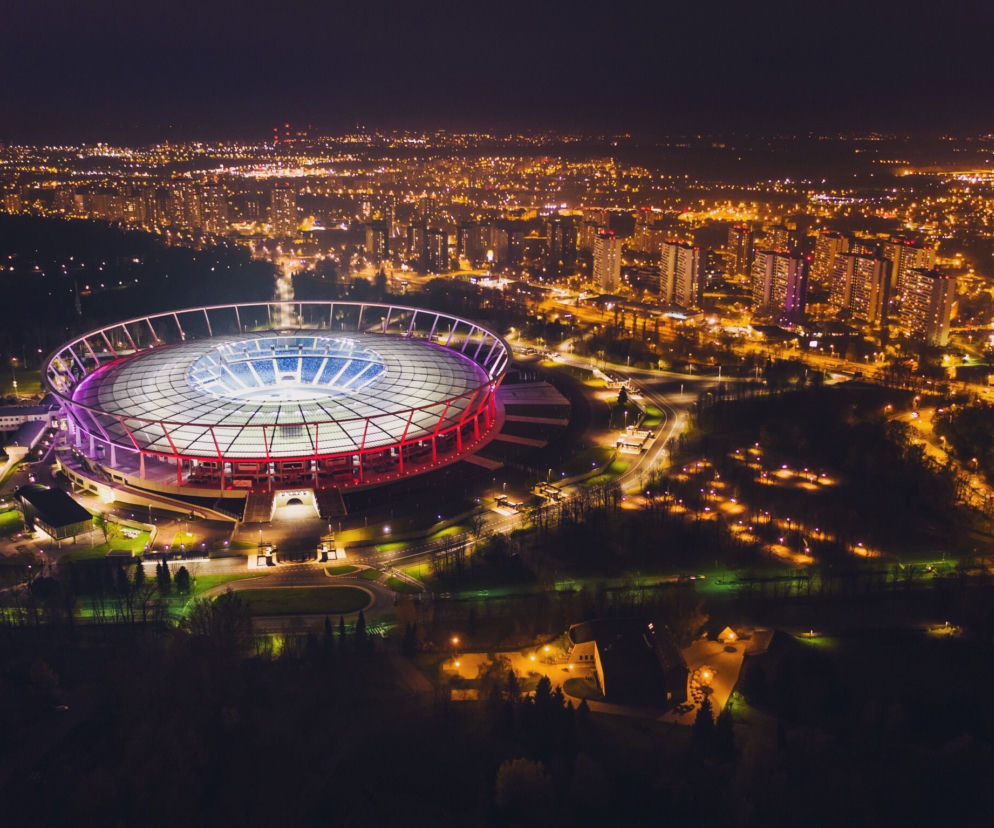 Nocny Stadion Śląski z lotu ptaka [ZDJĘCIE DNIA]