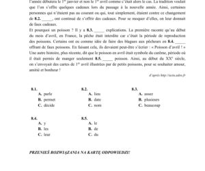 ARKUSZE CKE - Matura francuski - poziom podstawowy 2019