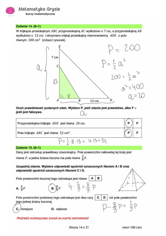 Egzamin Ósmoklasisty 2024 - MATEMATYKA