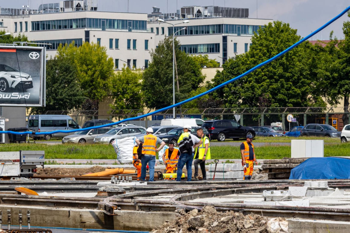 Przebudowa układu drogowego na Międzyodrzu - czerwiec 2022