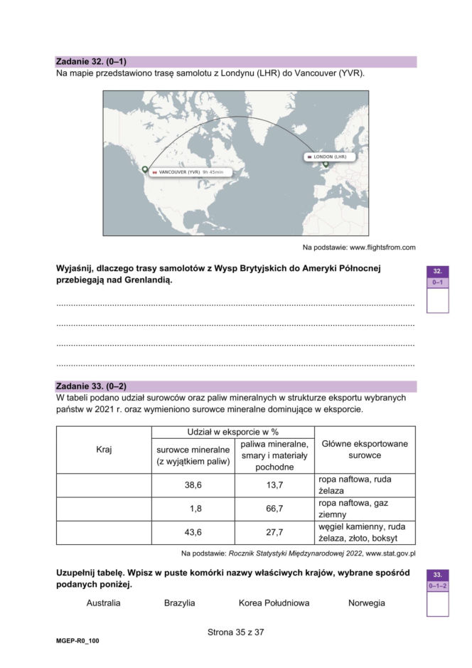 Matura próbna 2026: geografia rozszerzona ARKUSZE CKE + ODPOWIEDZI do ściągnięcia PDF, JPG