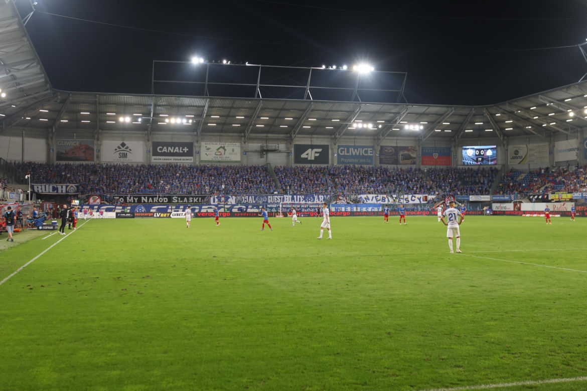 Kibice na meczu Piast Gliwice - Ruch Chorzów
