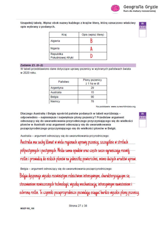 Matura 2025 geografia rozszerzona - wszystkie odpowiedzi 