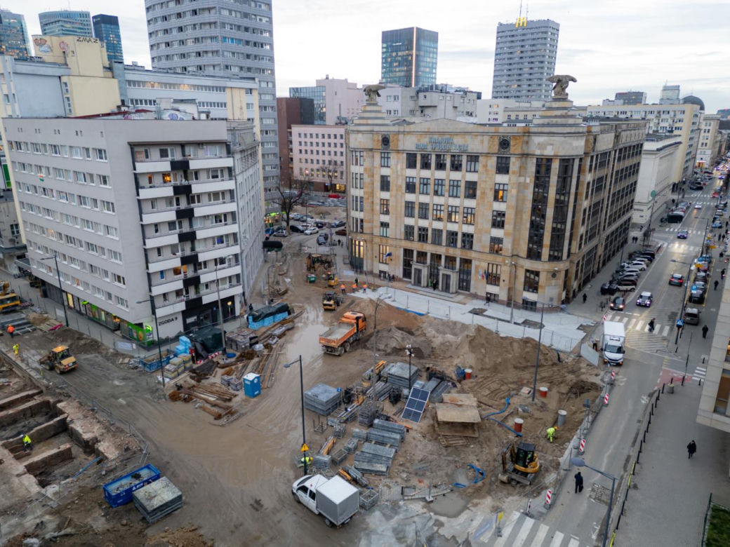 Tak postępują prace w Nowym Centrum Warszawy