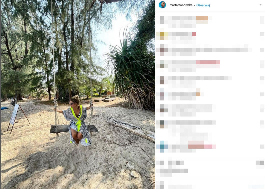 Marta Manowska na plaży