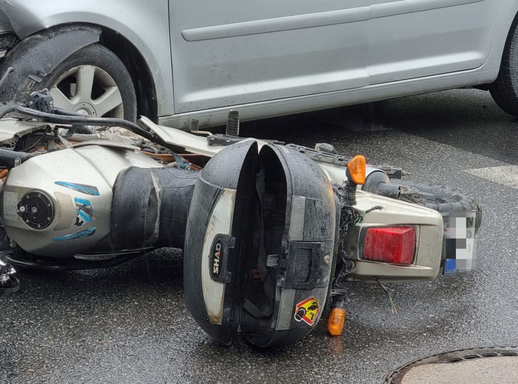 Wypadek motocyklisty