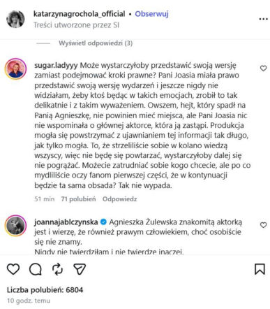 Katarzyna Grochola grozi sądem, a Joanna Jabłczyńska odpowiada