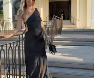 Ciężarna Izabela Janachowska pozuje w czarnej sukni. Ekspertka ślubna spodziewa się drugiego dziecka