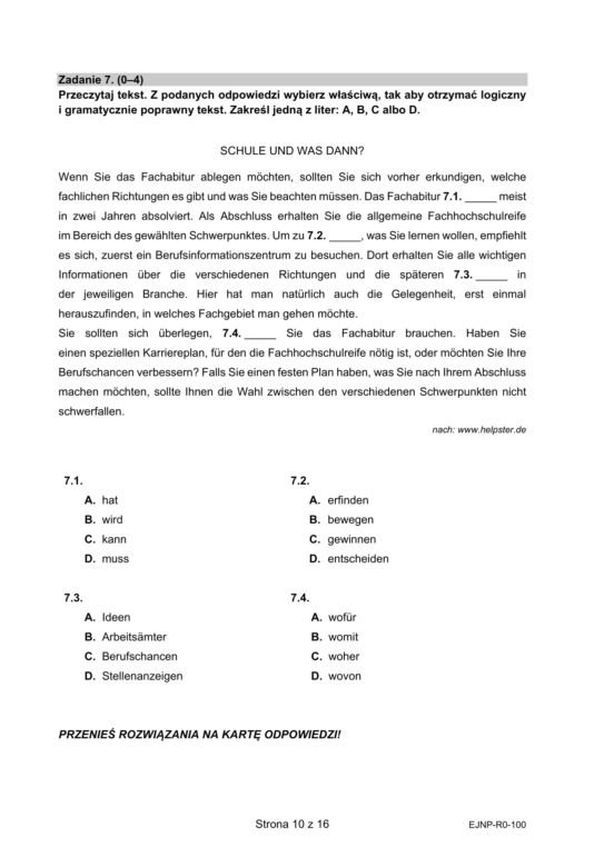 Matura 2021: Arkusz CKE z języka niemieckiego na poziomie rozszerzonym [14.05.2021]
