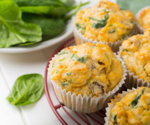 Muffinki wytrawne - ze szpinakiem