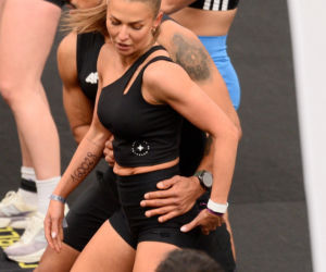 Anna Lewandowska z przystojnym Latynosem na zawodach Hyrox