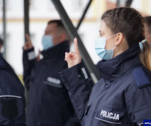 Nowi policjanci na Warmii i Mazurach. Ślubowało 45 funkcjonariuszy [ZDJĘCIA]