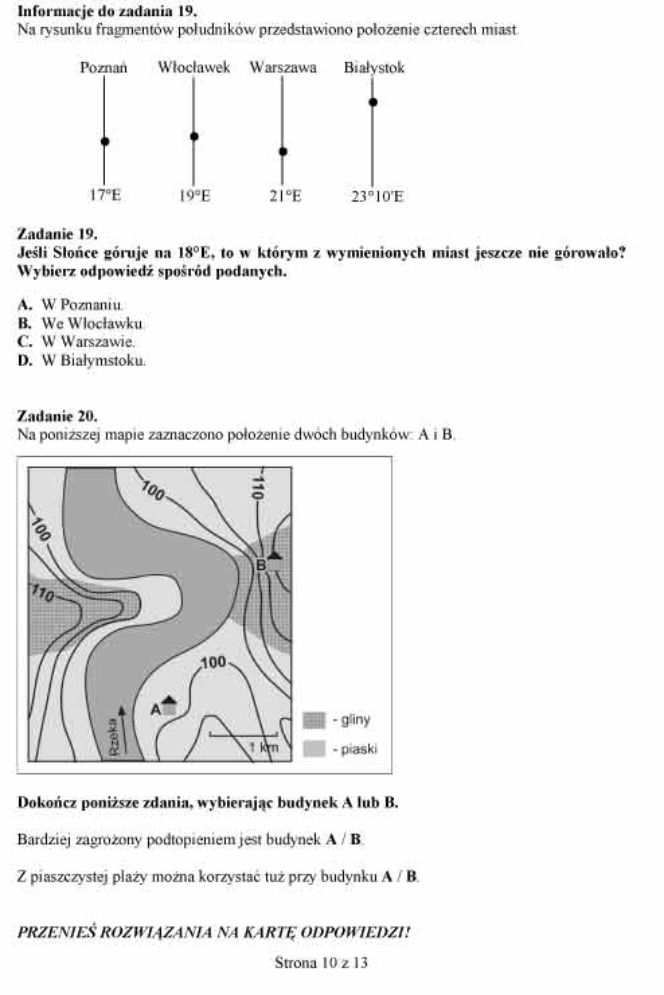 Próbny EGZAMIN GIMNAZJALNY grudzień 2011 - PRZEDMIOTY PRZYRODNICZE: Biologia, chemia, fizyka, geografia: jakie były PYTANIA, ARKUSZE, ODPOWIEDZI, PRZECIEKI