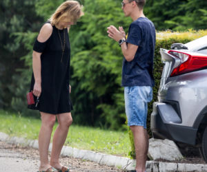 Piotr Żyła na spotkaniu ze swoją prawniczką