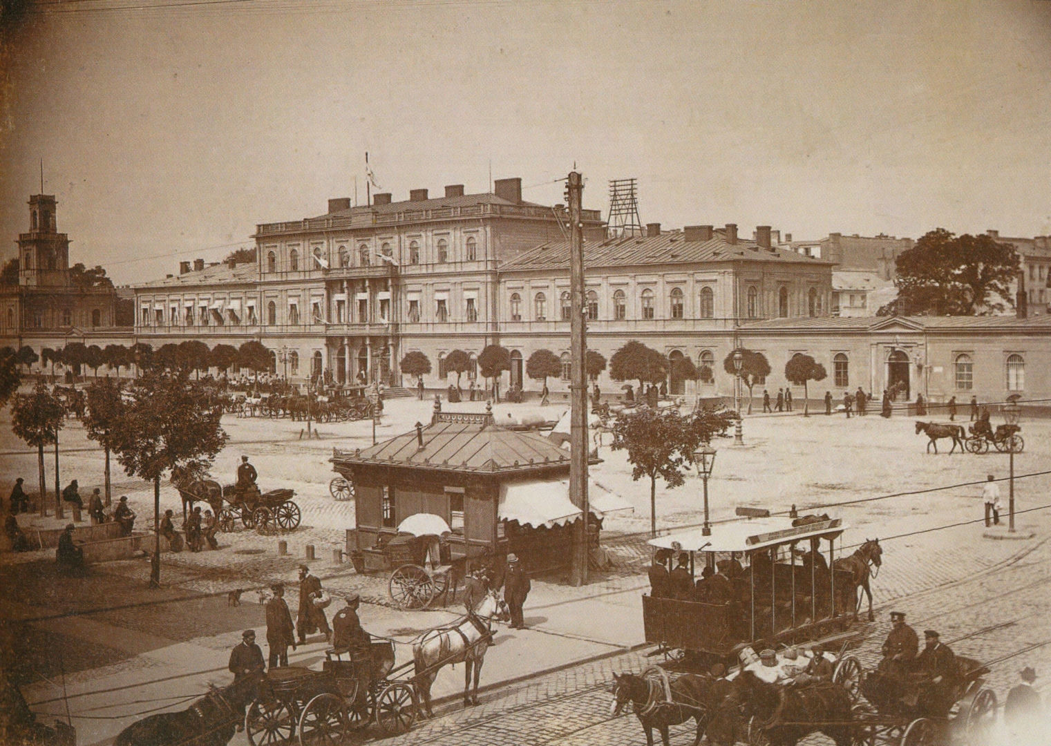 Dworzec Wiedeński w Warszawie ok. 1890 r.