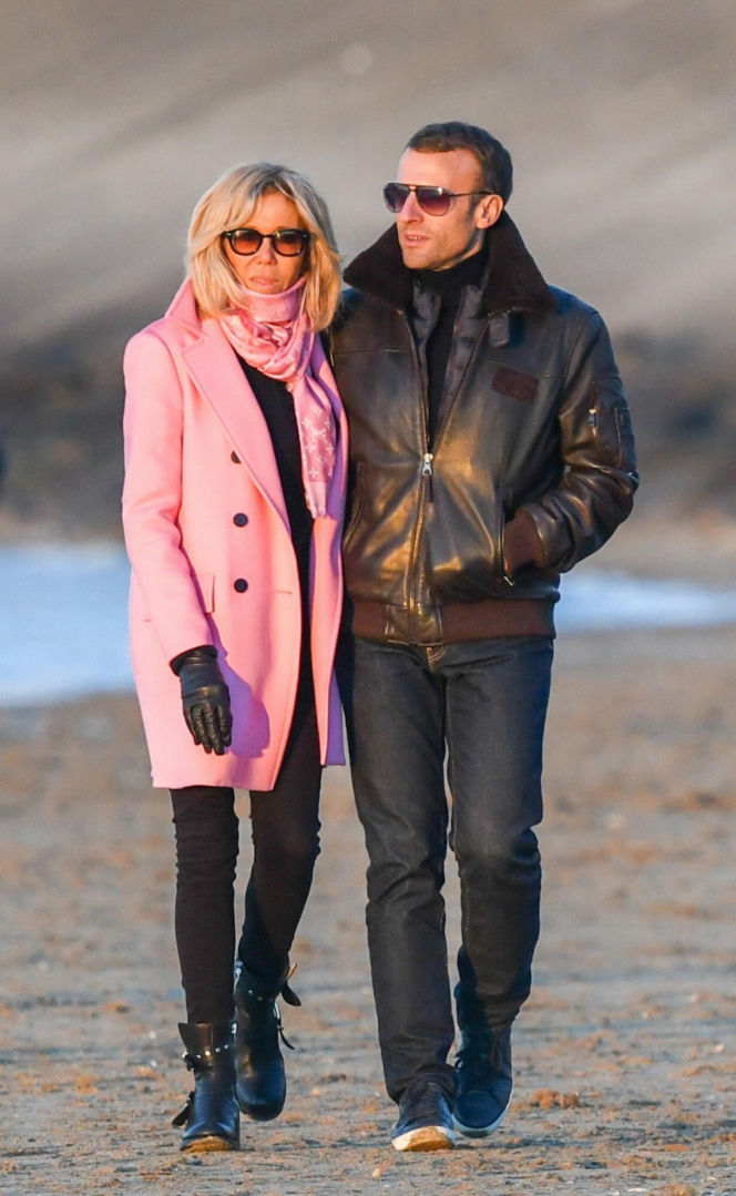 Emmanuel Macron z żoną Brigitte Macron