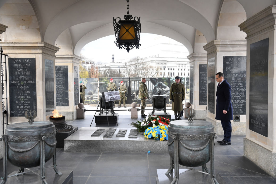 Wołodymyr Zełenski złożył kwiaty pod Grobem Nieznanego Żołnierza