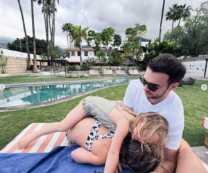 Olga Frycz z rodziną na wakacjach