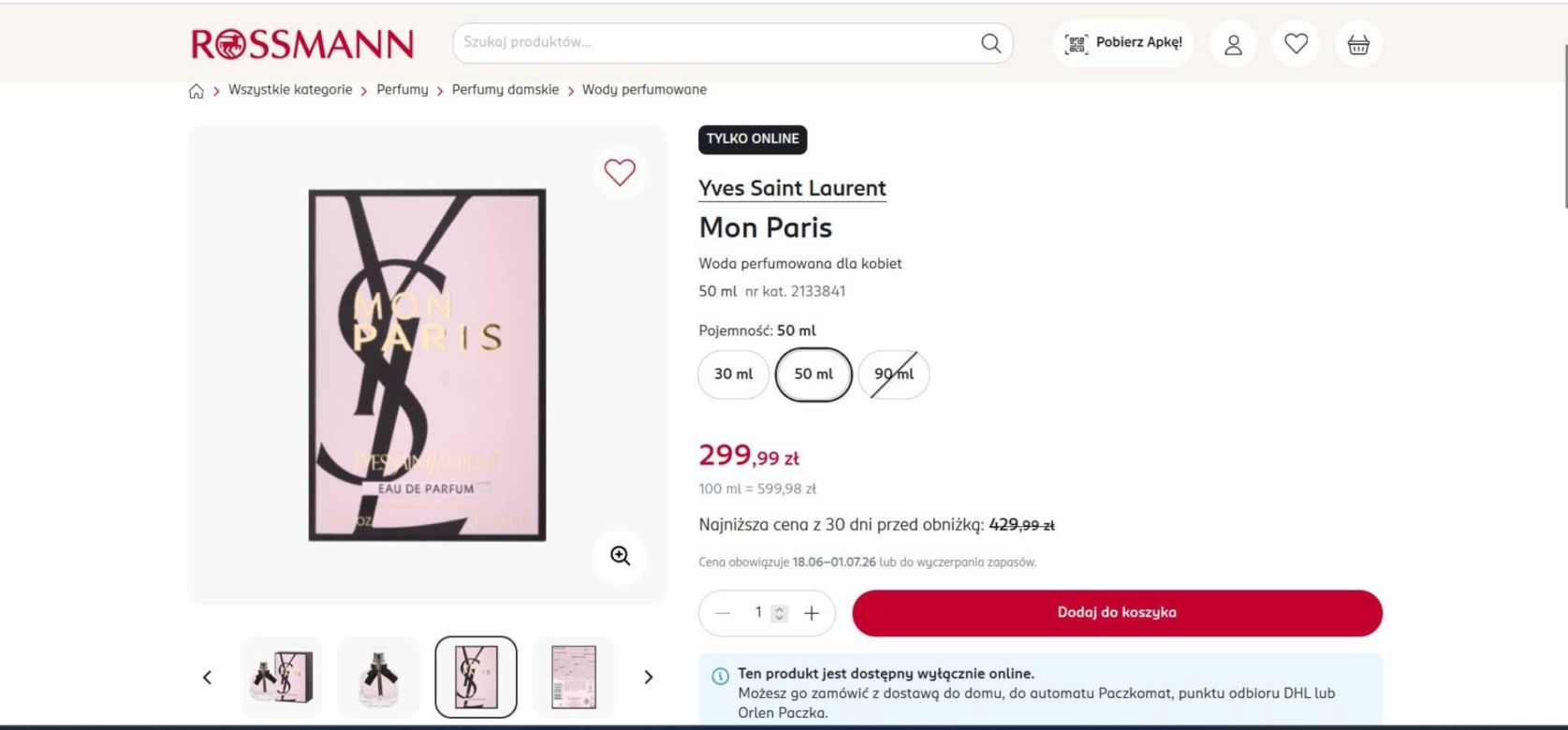 Rossmann przecenił kultowe perfumy YSL. To zapach idealny na lato, którego nie kupisz stacjonarnie