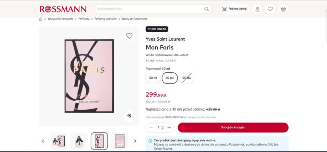 Rossmann przecenił kultowe perfumy YSL. To zapach idealny na lato, którego nie kupisz stacjonarnie